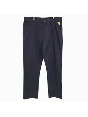 French Connection Mens Flat Front Chino Pants Cotton Black Size Large NWOT